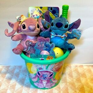 Stitch and Angel Easter Basket NWT 15 Pcs NWT